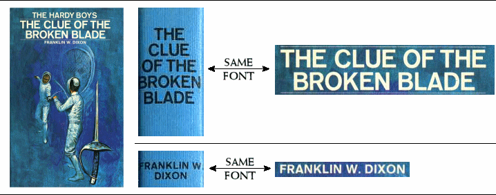 Comparison of spine and cover typefaces, volume 21, 3rd PC cover