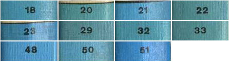 Examples of spine numbers set in Akzidenz-Grotesk