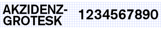 Akzidenz-Grotesk typeface sample