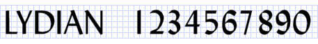 Lydian typeface sample
